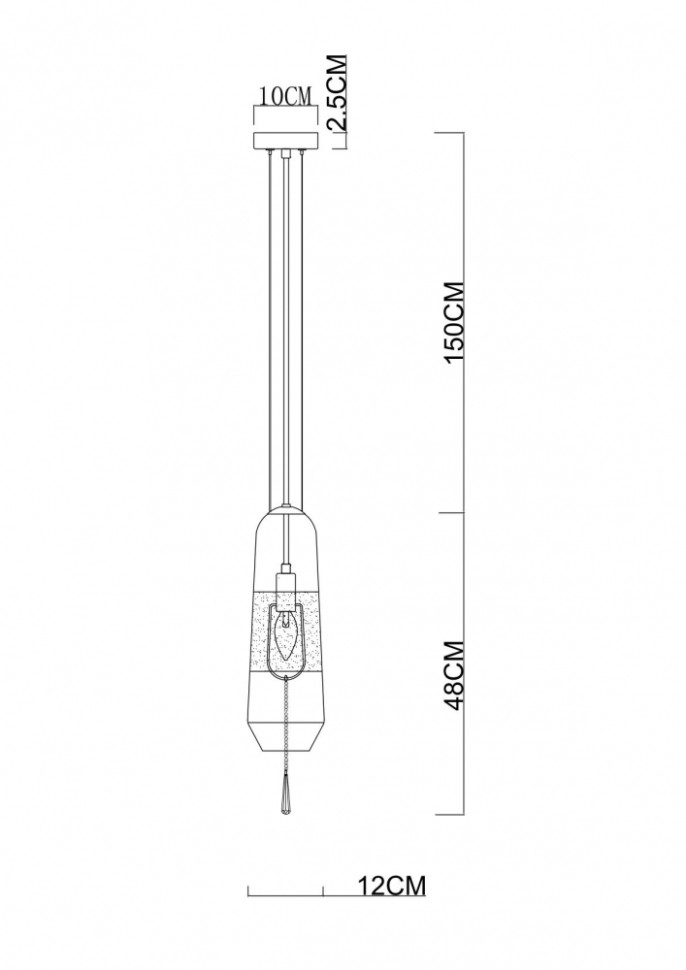Подвесной светильник со светодиодными лампочками E14 , комплект от Lustrof. №282210-622913, цвет хром - фото 4
