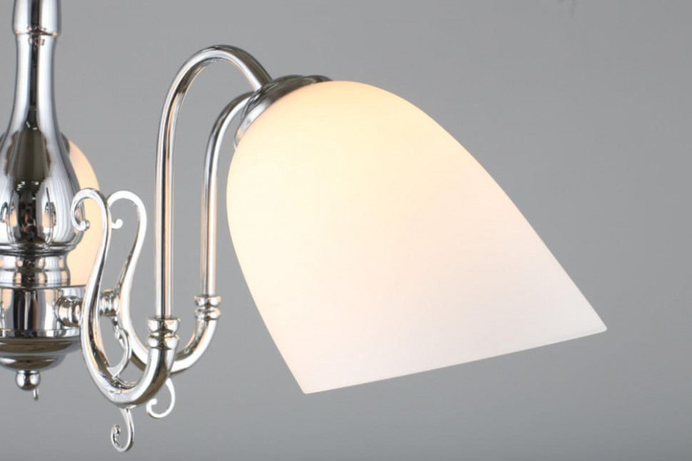 Люстра потолочная с лампочками Omnilux OML-29107-05+Lamps, цвет хром OML-29107-05+Lamps - фото 3