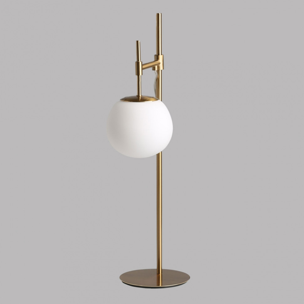 Настольная лампа со светодиодной лампочкой E27, комплект от Lustrof. №520365-674097, цвет латунь - фото 3