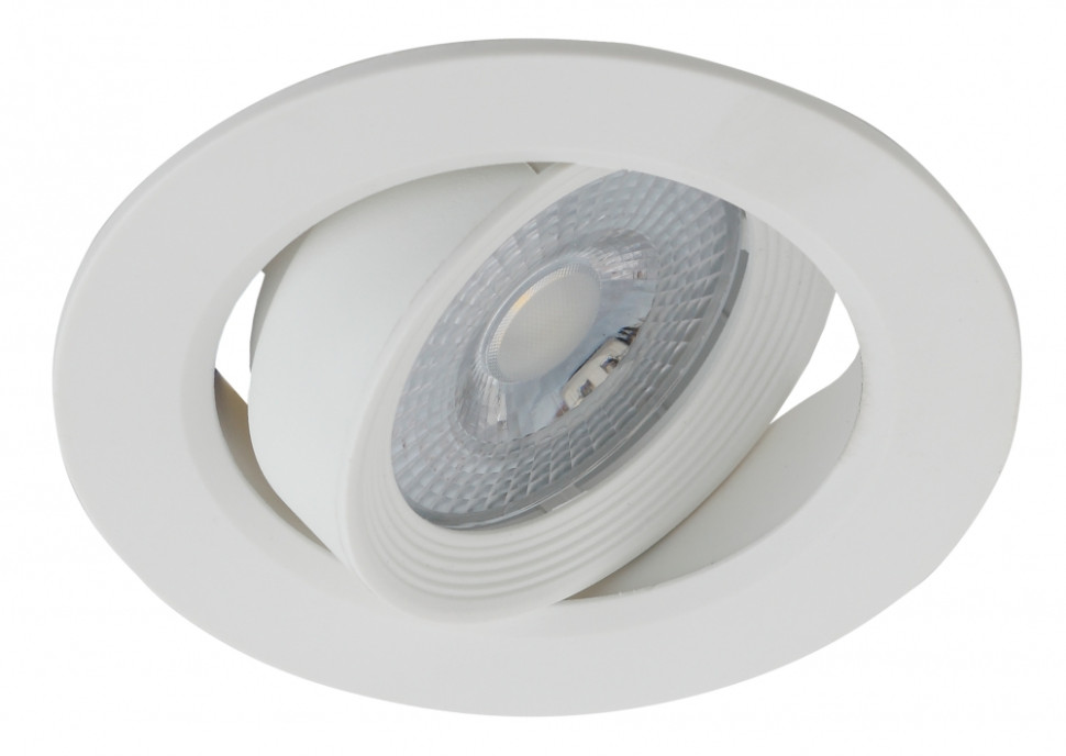 Точечный встраиваемый поворотный светодиодный светильник ЭРА KL LED 22A-5 4K WH Б0037037, цвет белый - фото 1