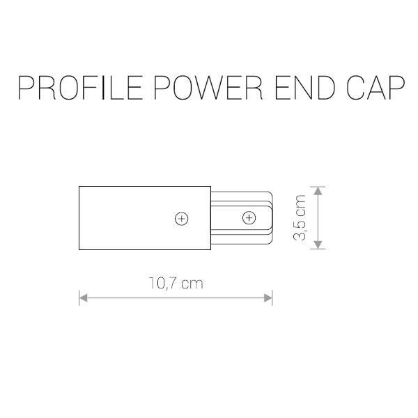 Боковое питание для шинопровода Nowodvorski Profile Power End Cap (9463), цвет черный - фото 3