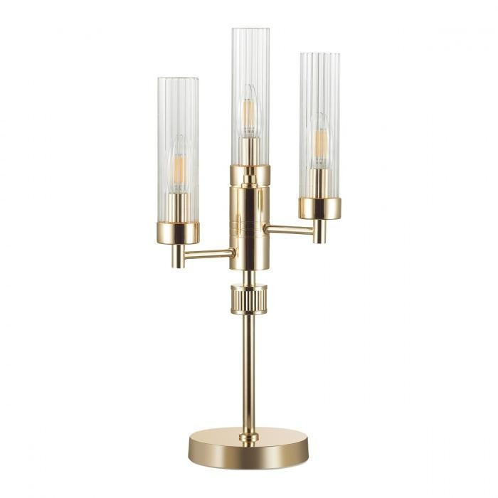 Настольная лампа со светодиодными лампочками E14, комплект от Lustrof. №369394-6274413, цвет золотой - фото 1