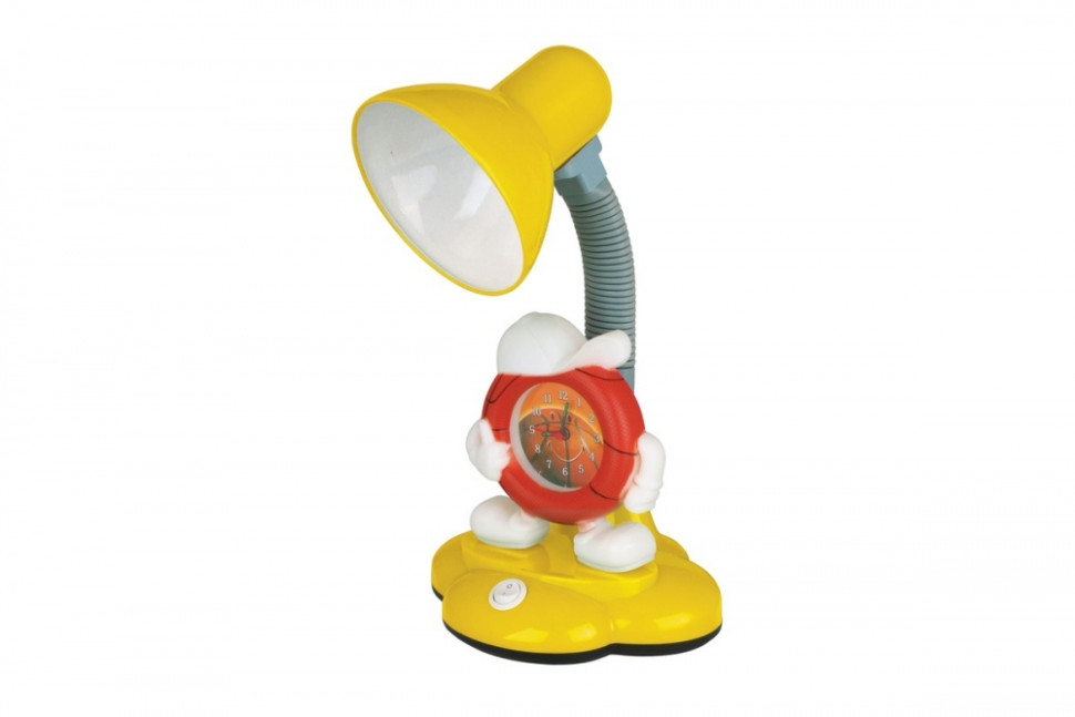 KD-388 С07 желтый Настольный светильник с часами Camelion 12621 пуфик колобок желтый