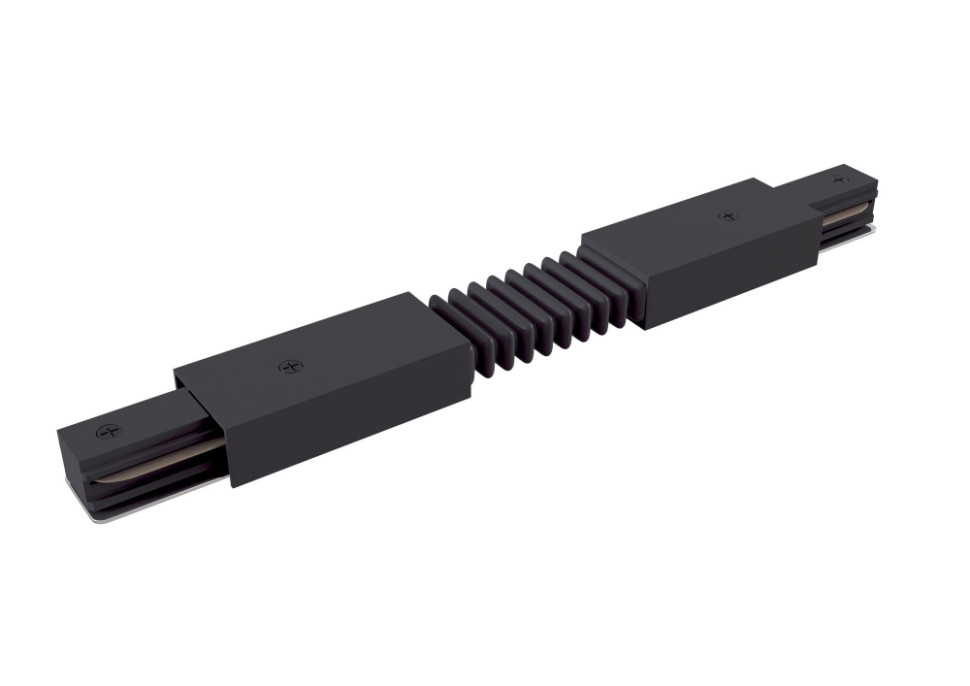 Коннектор гибкий для однофазного шинопровода Maytoni Accessories for tracks TRA001CF-11B, цвет черный - фото 1