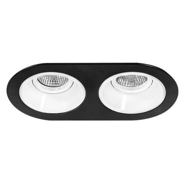 D6570606 Встраиваемый точечный светильник Domino Round Lightstar (комплект из 214657+214606+214606) рамка lightstar domino round 214696