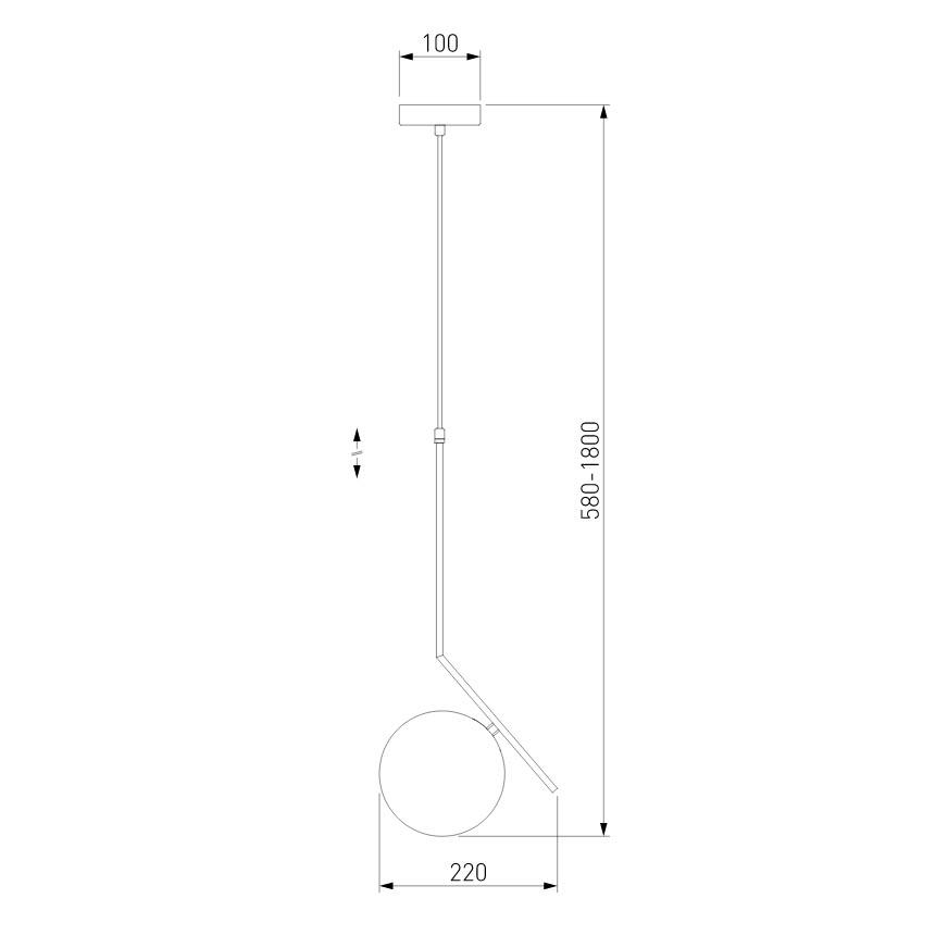 Подвесной светильник Eurosvet Shape 50213/1 хром (a055391), цвет дымчатый - фото 3