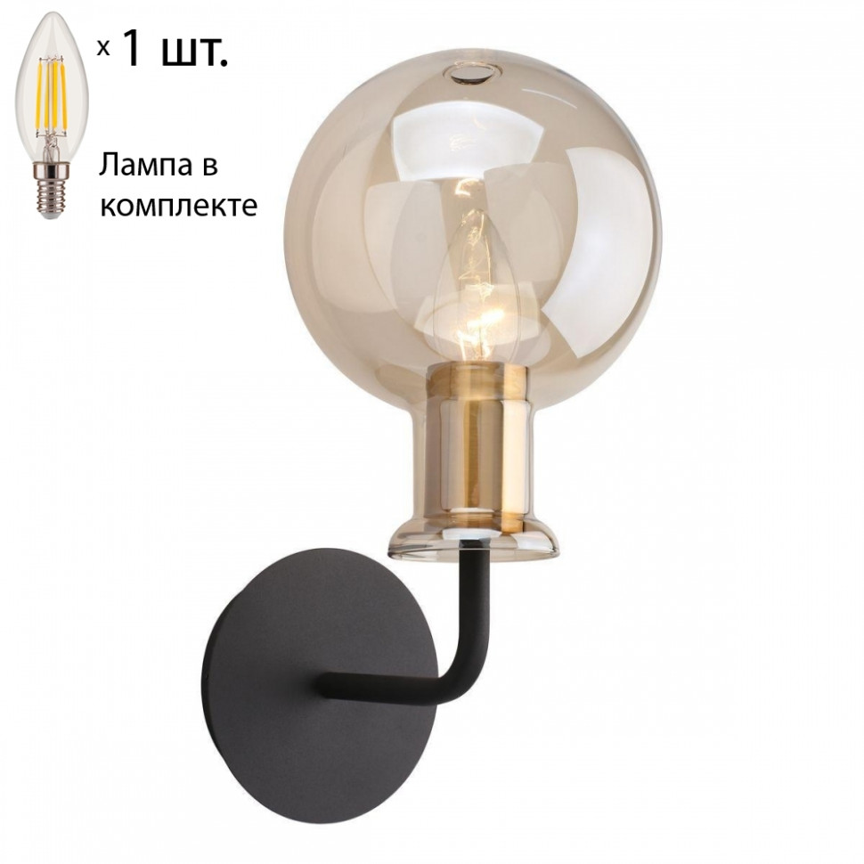 Бра с лампочкой APLOYT APL.902.01.01+Lamps, цвет черный APL.902.01.01+Lamps - фото 1