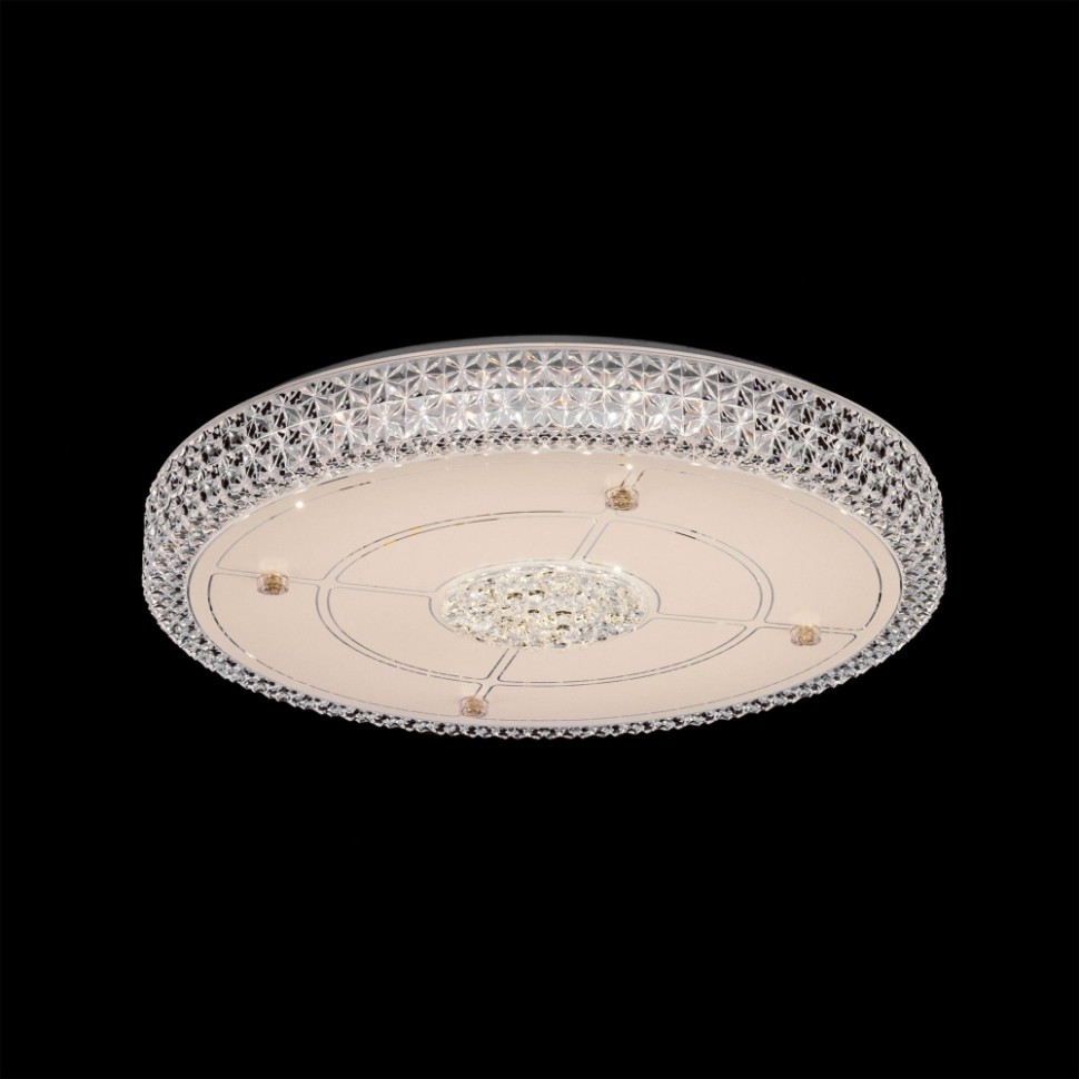 Потолочная светодиодная люстра с диммером Citilux Кристалино CL705141, цвет белый - фото 4