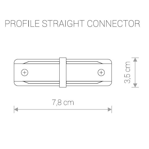 Коннектор прямой для однофазного шинопровода Nowodvorski Profile Straight Connector (9454), цвет белый - фото 2