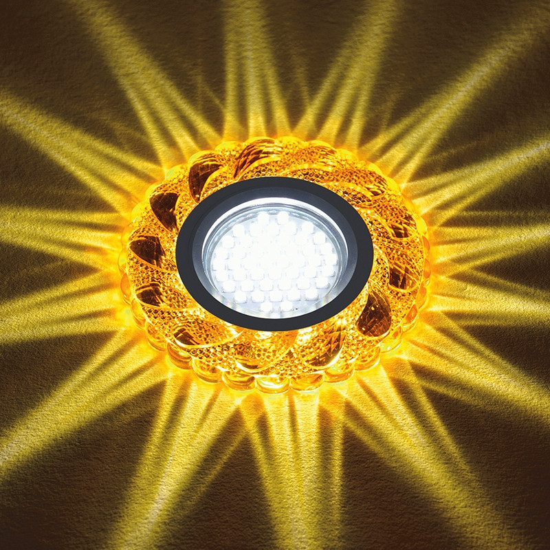 Встраиваемый светильник с подсветкой Fametto Luciole DLS-L147 Gu5.3 Glassy/Gold UL-00003897, цвет хром DLS-L147 GU5.3 GLASSY/GOLD - фото 2