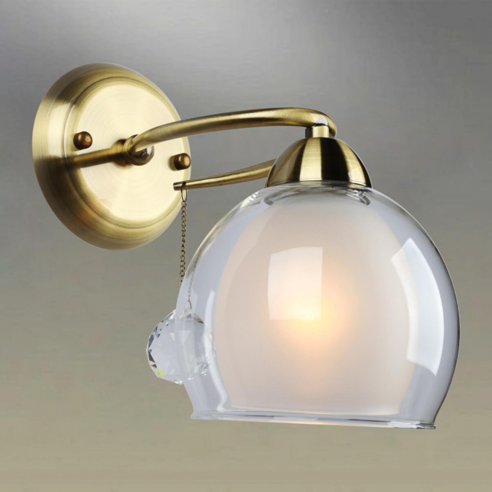 Бра со светодиодной лампочкой E27, комплект от Lustrof. №120182-657061, цвет бронза - фото 2