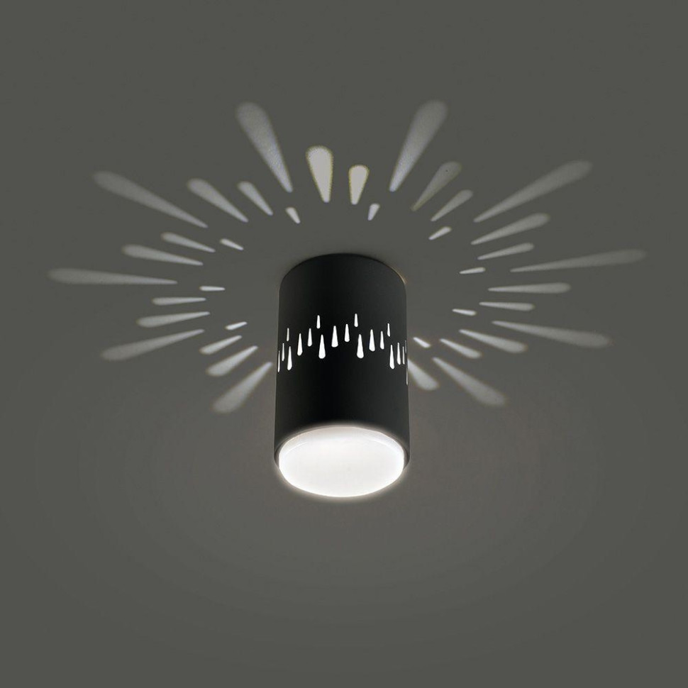 Накладной светильник с LED подсветкой Feron HL350 черный 41454, цвет металл - фото 2