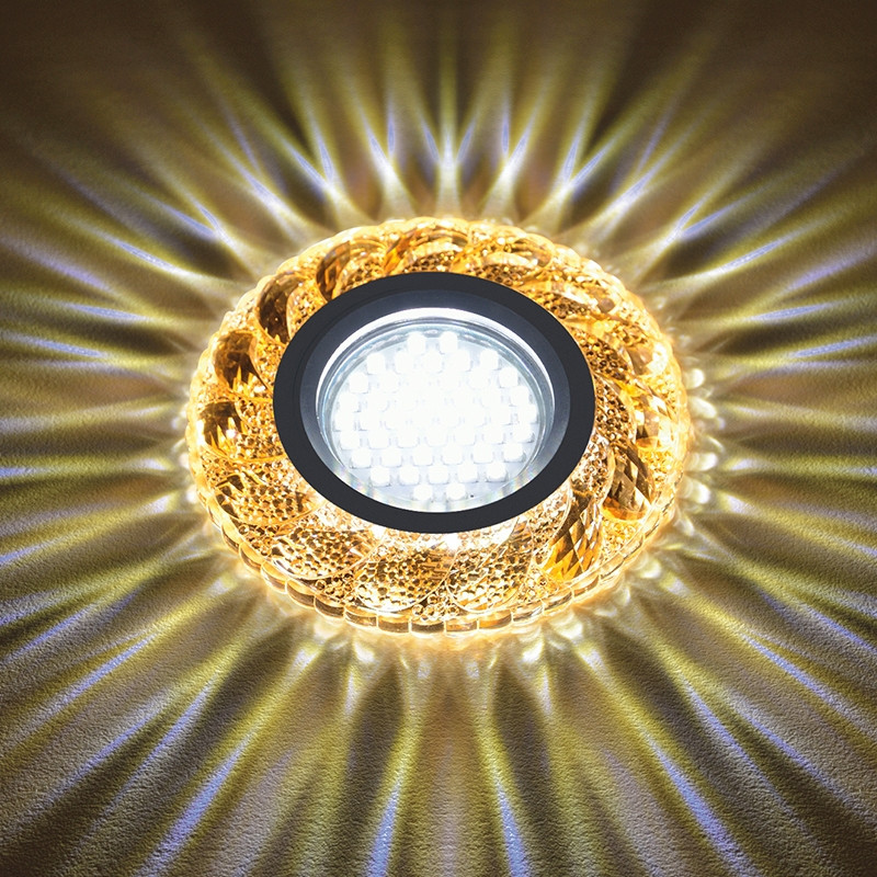 Встраиваемый светильник с подсветкой Fametto Luciole DLS-L147 Gu5.3 Glassy/Tea UL-00003898, цвет хром DLS-L147 GU5.3 GLASSY/TEA - фото 2