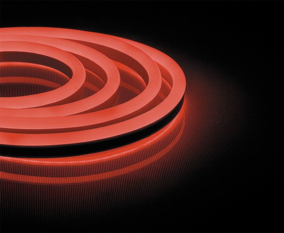 50м. Комплект неоновой ленты красного цвета 2835 9,6W, 220V, 120LED/m, IP67 Feron LS720 (29562) 50шт соединитель для светодиодной ленты 220v ls720 ld508 feron 23356