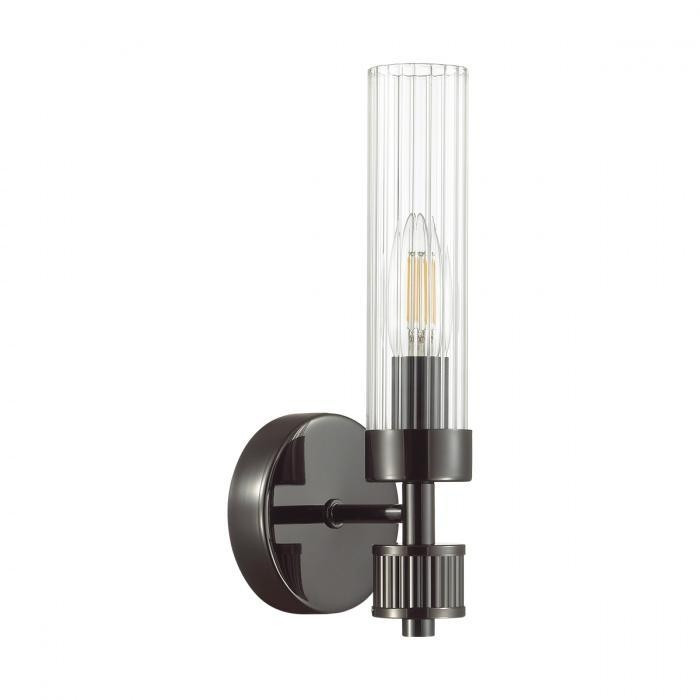 Бра со светодиодной лампочкой E14, комплект от Lustrof. №369399-627417, цвет черный хром - фото 1