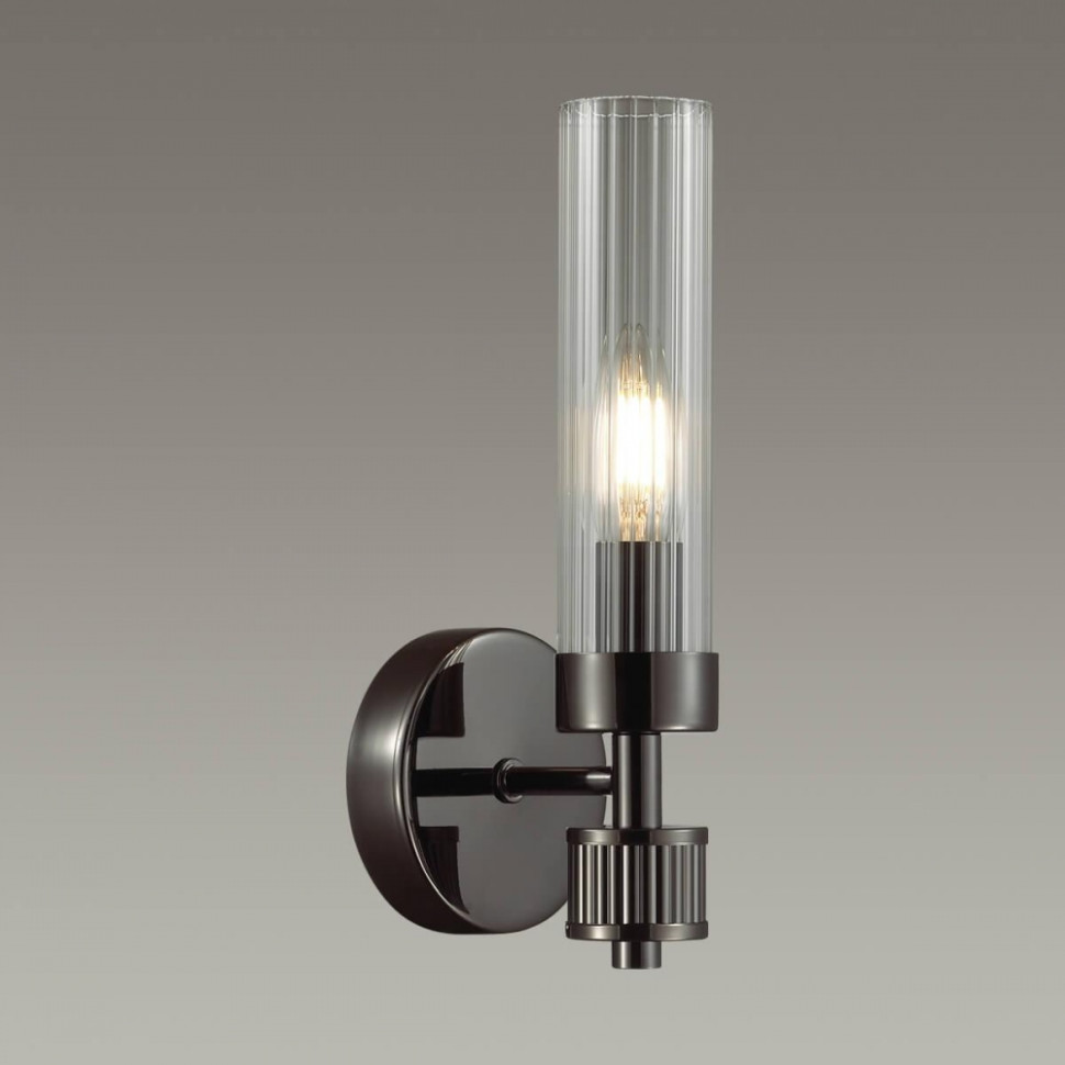 Бра со светодиодной лампочкой E14, комплект от Lustrof. №369399-627417, цвет черный хром - фото 3