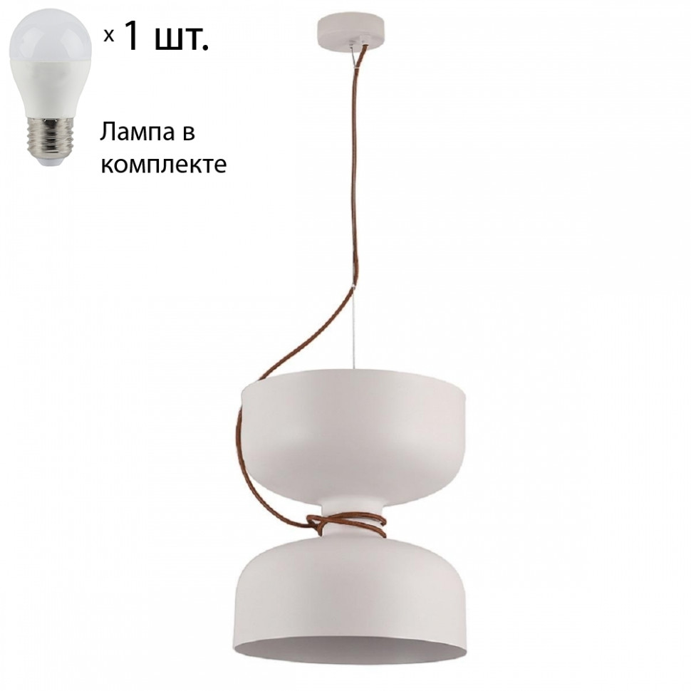Подвесной светильник с лампочкой CRYSTAL LUX Uno SP1.1 White+Lamps бра crystal lux alma white ap1