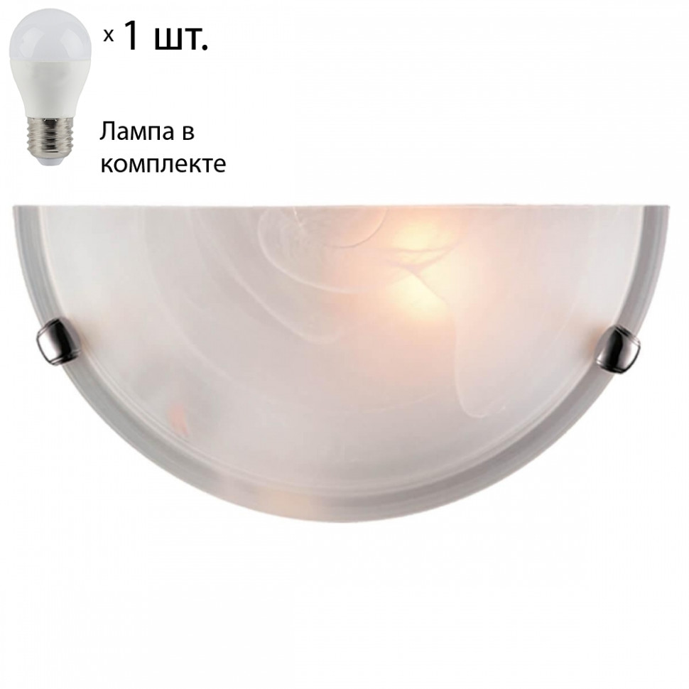 Настенный светильник Sonex Dun с лампочкой 053 хром+Lamps E27 P45 ключ комбинированный matrix 15119 24 мм crv матовый хром