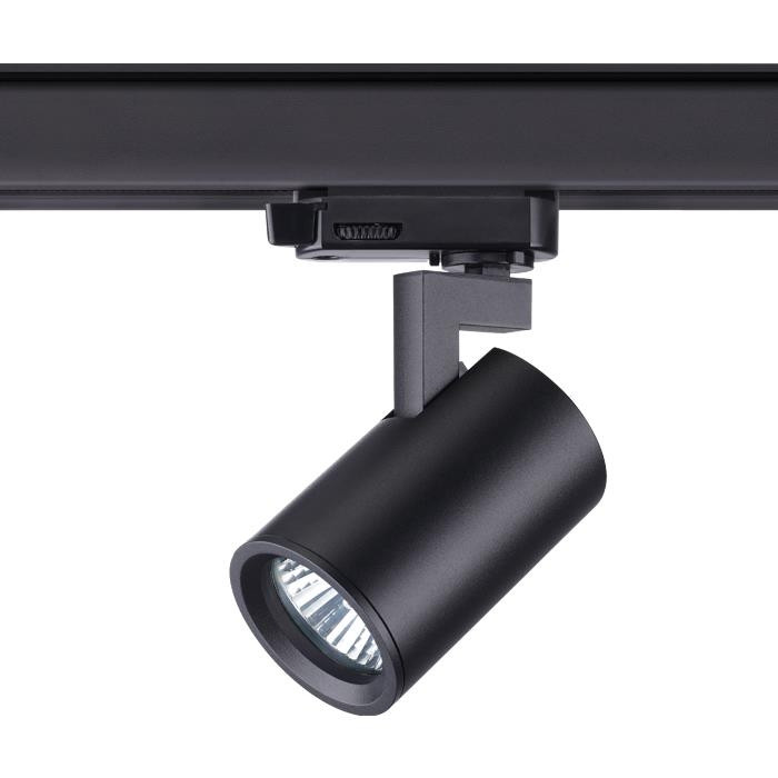 Трехфазный светильник для шинопровода с лампочкой Novotech 370649+Lamps, цвет черный 370649+Lamps - фото 2