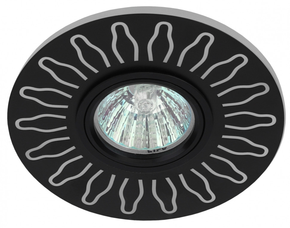 Точечный встраиваемый светильник cо светодиодной подсветкой ЭРА DK LD31 BK Б0036499, цвет черный - фото 1