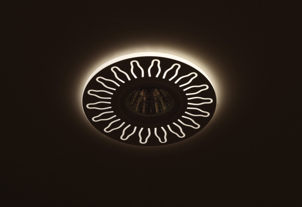 Точечный встраиваемый светильник cо светодиодной подсветкой ЭРА DK LD31 BK Б0036499, цвет черный - фото 2