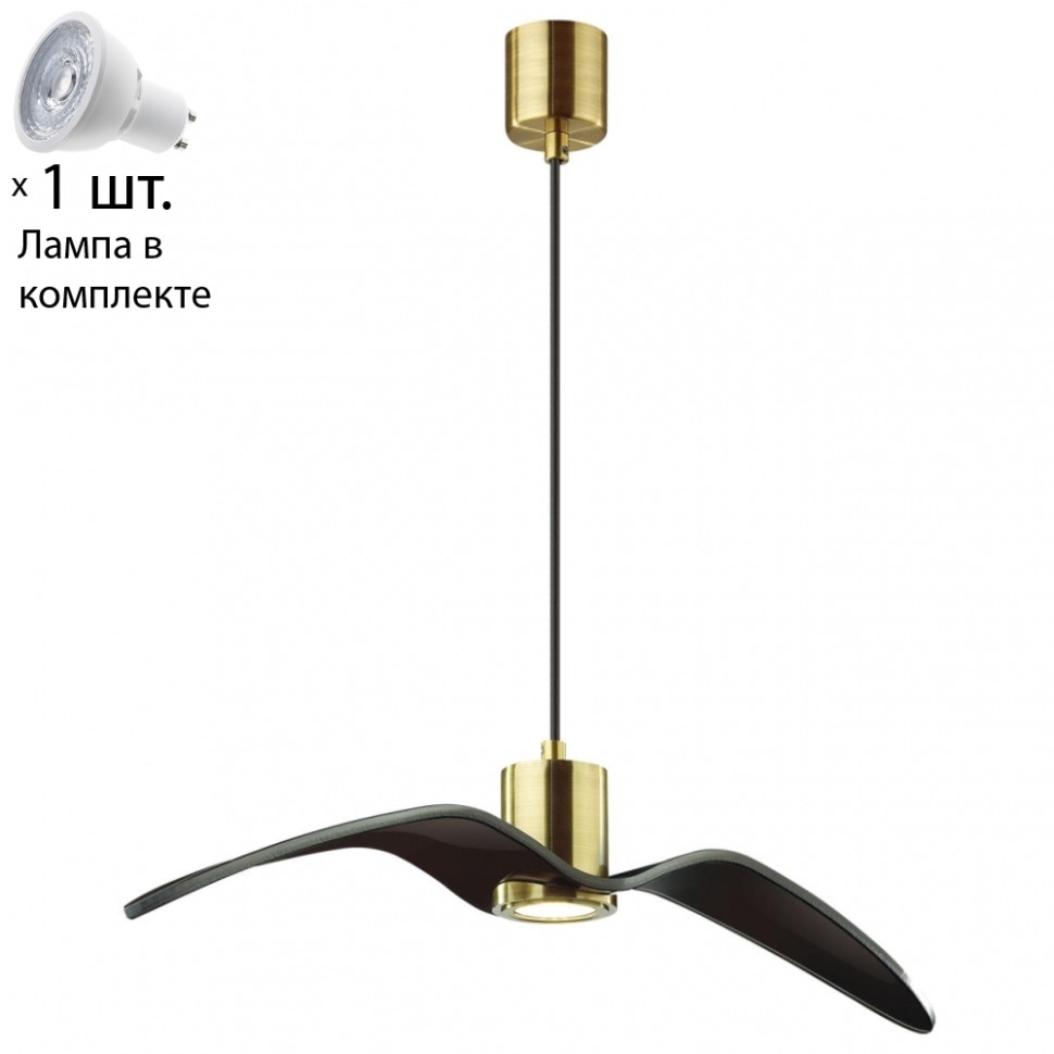 Подвесной светильник со светодиодными лампочками, комплект от Lustrof. №304115-622791, цвет бронзовый - фото 1