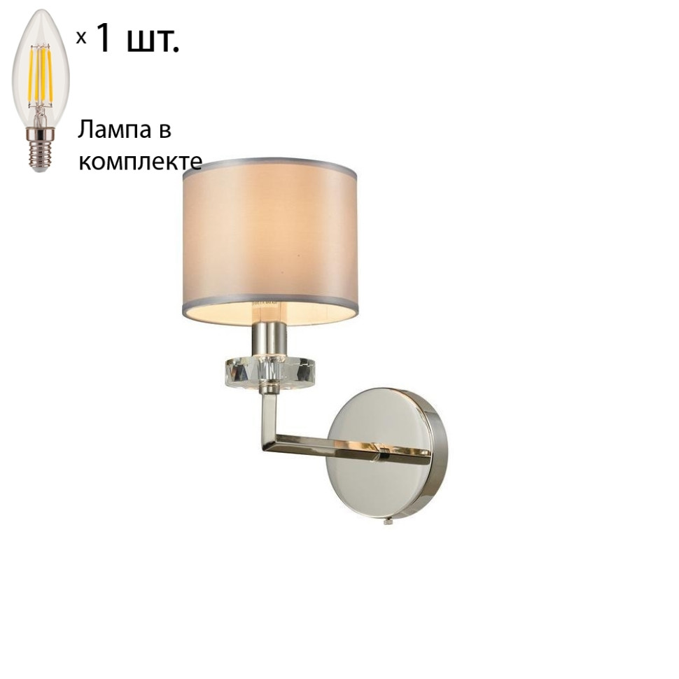 Бра с лампочкой APLOYT APL.752.01.01+Lamps, цвет хром APL.752.01.01+Lamps - фото 1