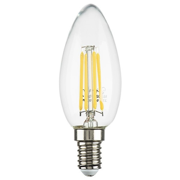 Филаментная светодиодная лампа E14 6W 2800К (теплый) C35 Led Lightstar (933502) лампа светодиодная voltega g9 7w 2800к прозрачная vg9 k1g9warm7w 7036