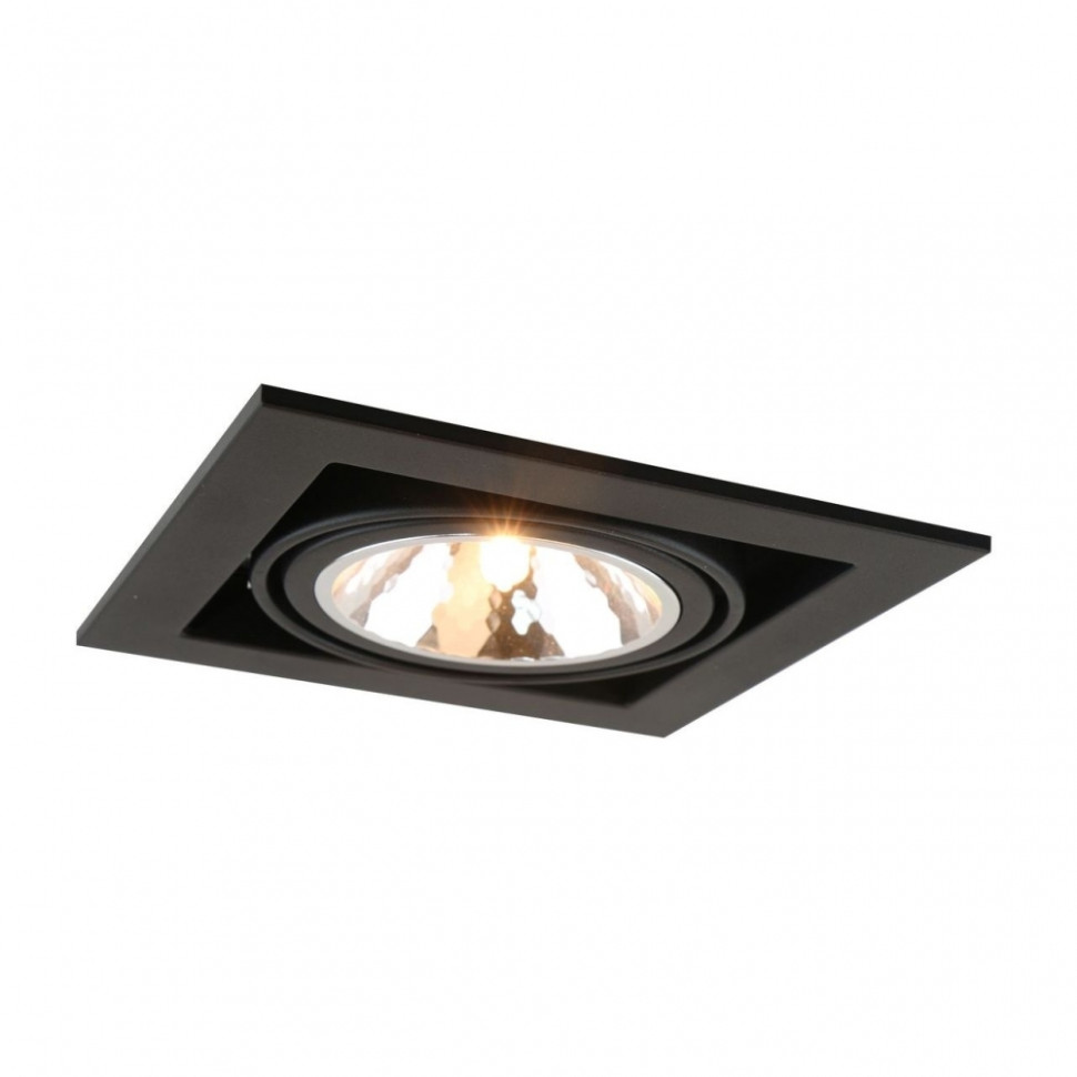 Встраиваемый светильник с лампочками. Комплект от Lustrof. №94846-616253, цвет черный - фото 1