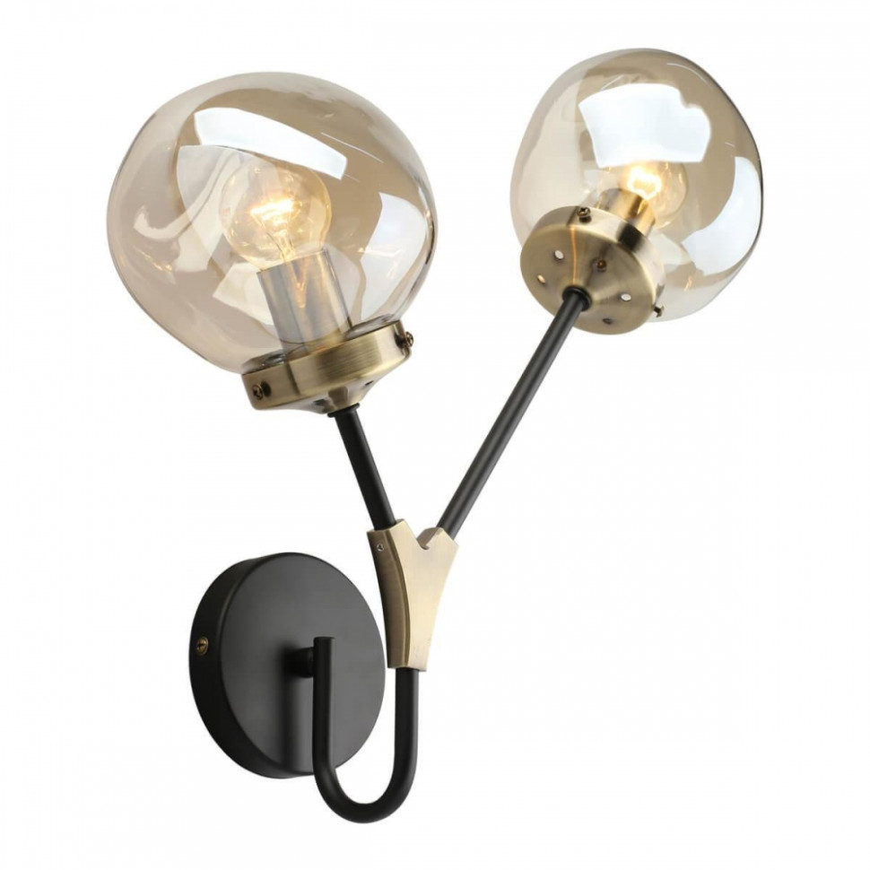 Бра с лампочками Omnilux OML-95101-02+Lamps, цвет черный OML-95101-02+Lamps - фото 2