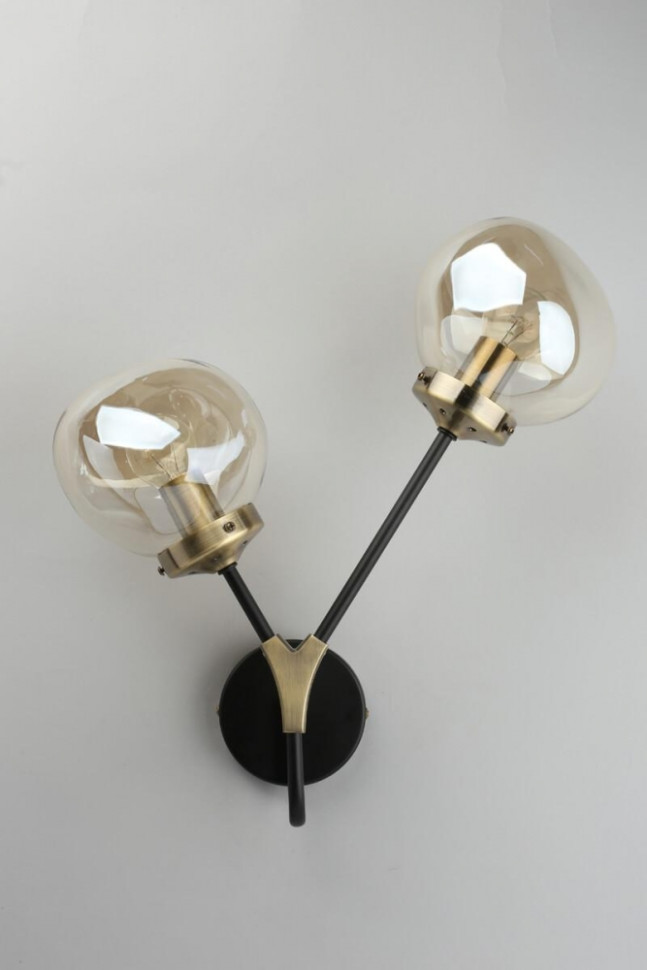 Бра с лампочками Omnilux OML-95101-02+Lamps, цвет черный OML-95101-02+Lamps - фото 3