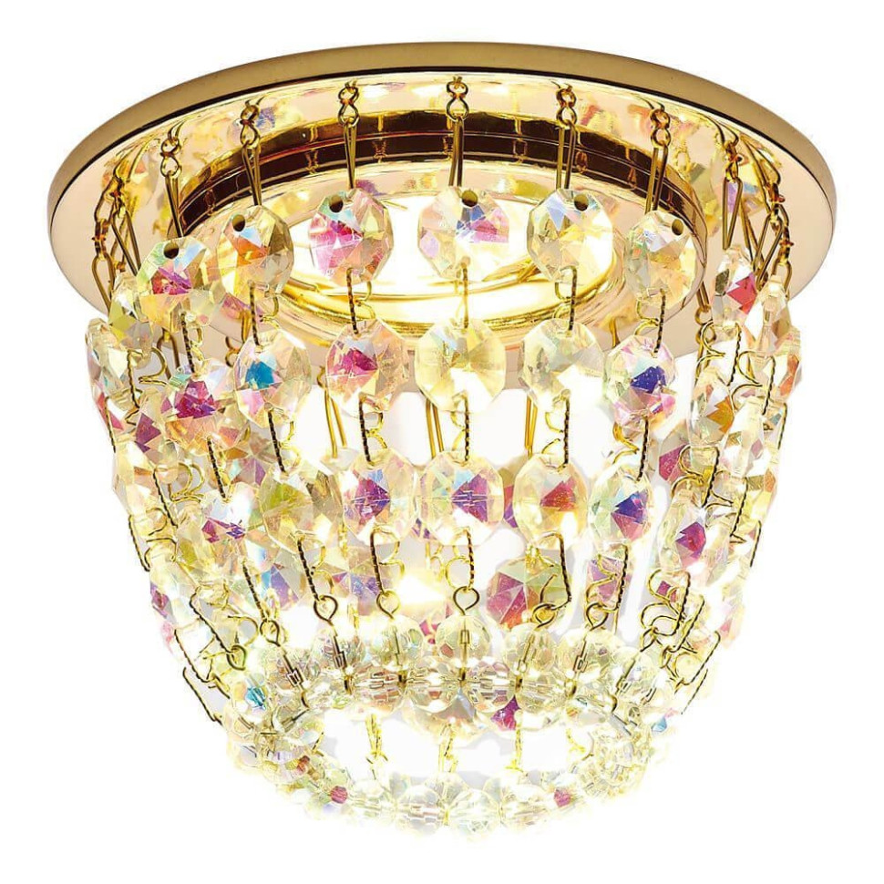 K2075 G/PR Встраиваемый светильник Ambrella light Crystal, цвет золото K2075 G/PR - фото 1