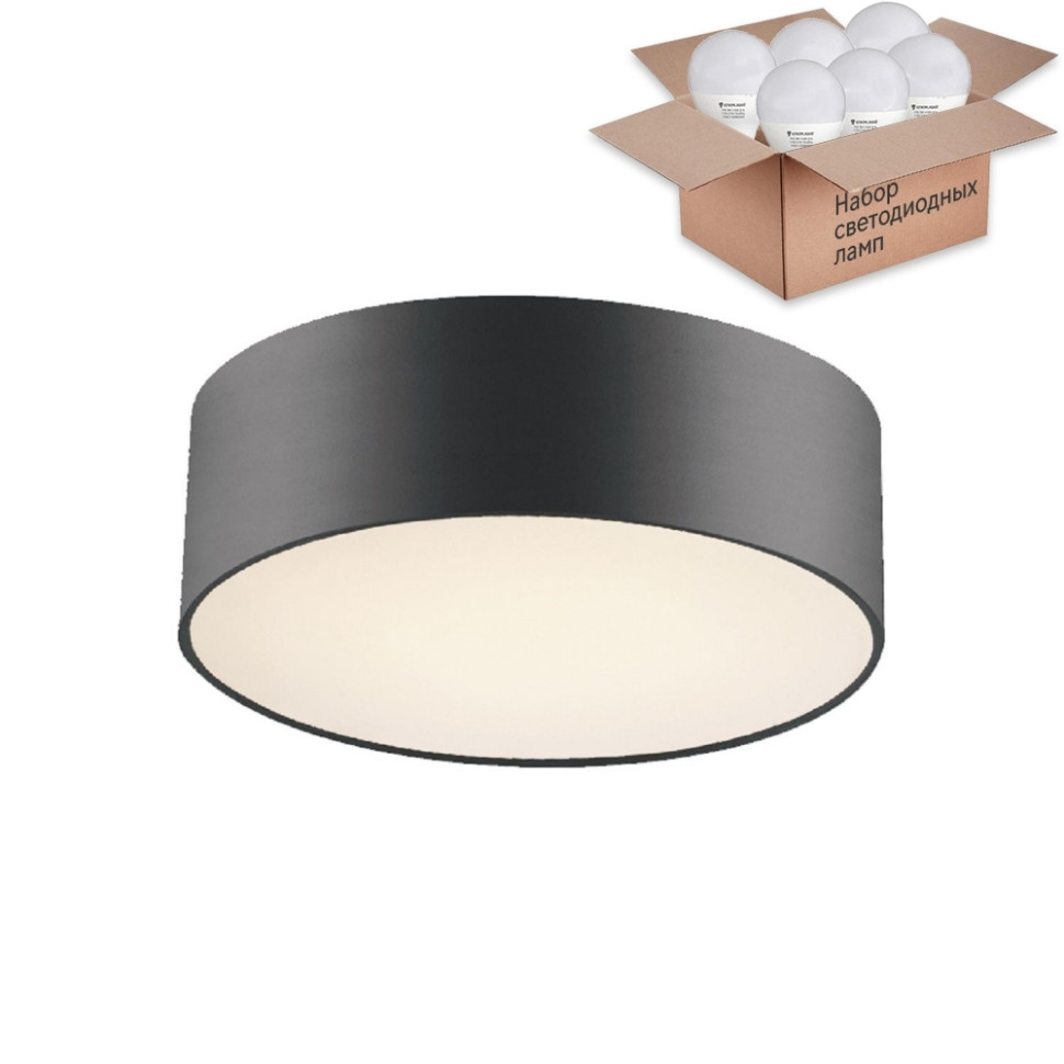 Потолочная люстра с лампочками Favourite Cerchi 1514-2C+Lamps E27 P45, цвет черный 1514-2C+Lamps E27 P45 - фото 2