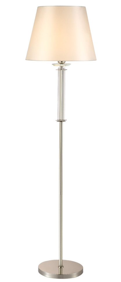 Торшер с лампочкой CRYSTAL LUX NICOLAS PT1 NICKEL/WHITE+Lamps, цвет никель NICOLAS PT1 NICKEL/WHITE+Lamps - фото 1