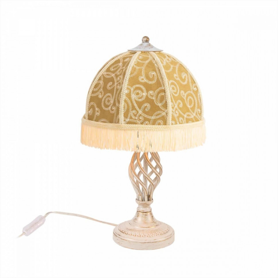 Настольная лампа с абажуром Citilux Базель CL407805, цвет белый с золотом - фото 1