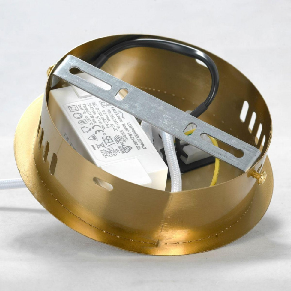 Подвесной светодиодный светильник Lussole Loft Colbert LSP-8692, цвет матовое золото - фото 2