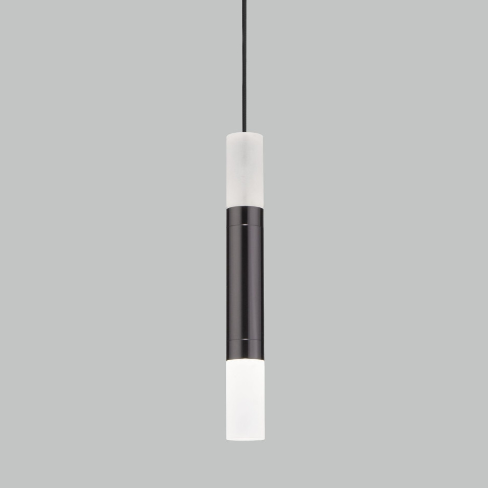 Подвесной светодиодный светильник Eurosvet Axel 50210/1 LED черный жемчуг (a054210) люстра хрустальная подвесная жемчуг 5xe14x60 вт металл хрусталь чёрный