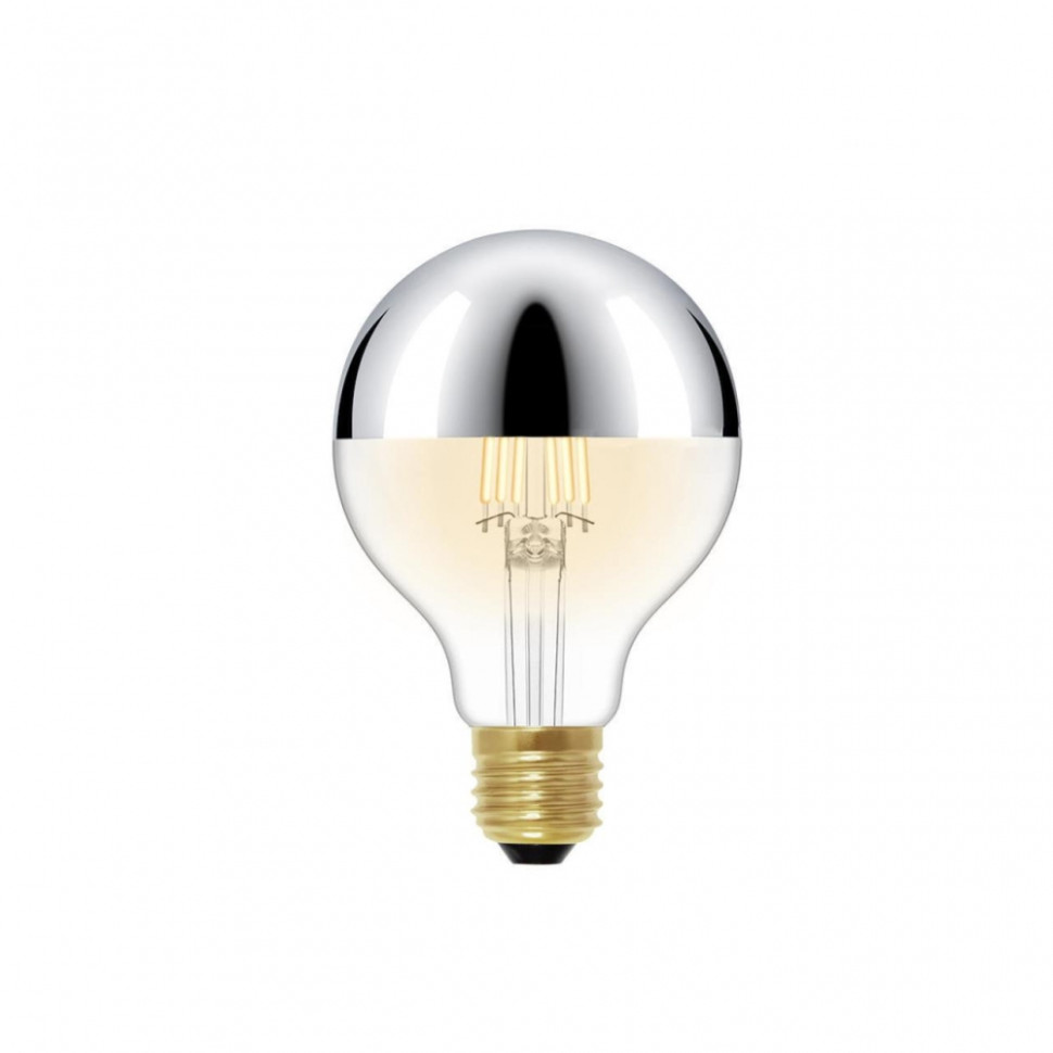 Ретро лампа E27 6W 2700К (теплый) Loft it Edison Bulb G80LED Chrome лампочка loft it 9560 sc edison bulb