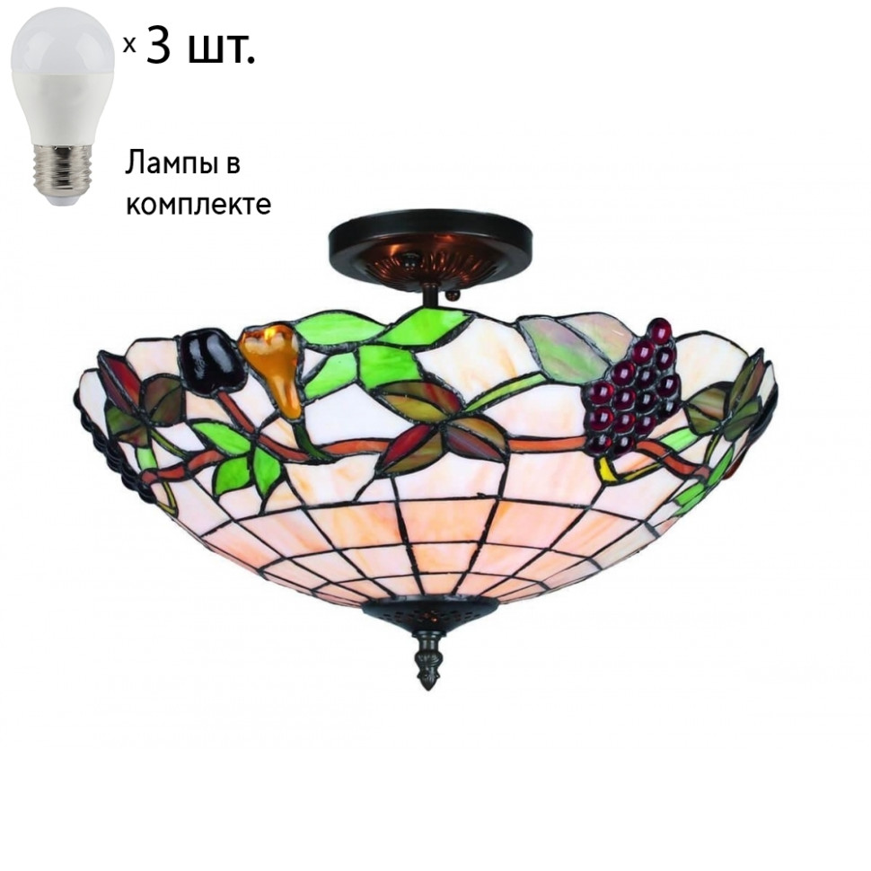 Люстра потолочная с лампочками Omnilux OML-80307-03+Lamps потолочная люстра omnilux oml 30007 03