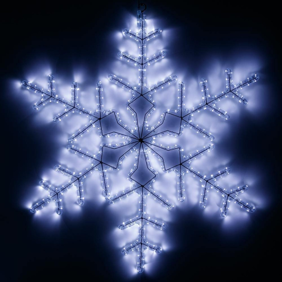 Светодиодная фигура Снежинка холодный свет Ardecoled ARD-Snowflake-M3-920X920-432Led White (25306) светодиодная снежинка ø0 7м синяя дюралайт на металлическом каркасе ip54