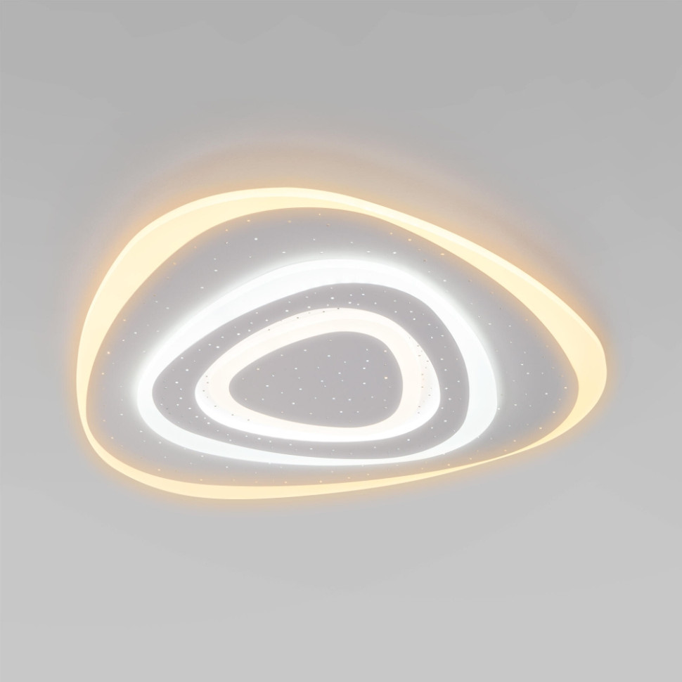 Потолочная светодиодная люстра с пультом Eurosvet Siluet 90115/6 белый (86212) потолочная люстра eurosvet benna 70105 8 белый