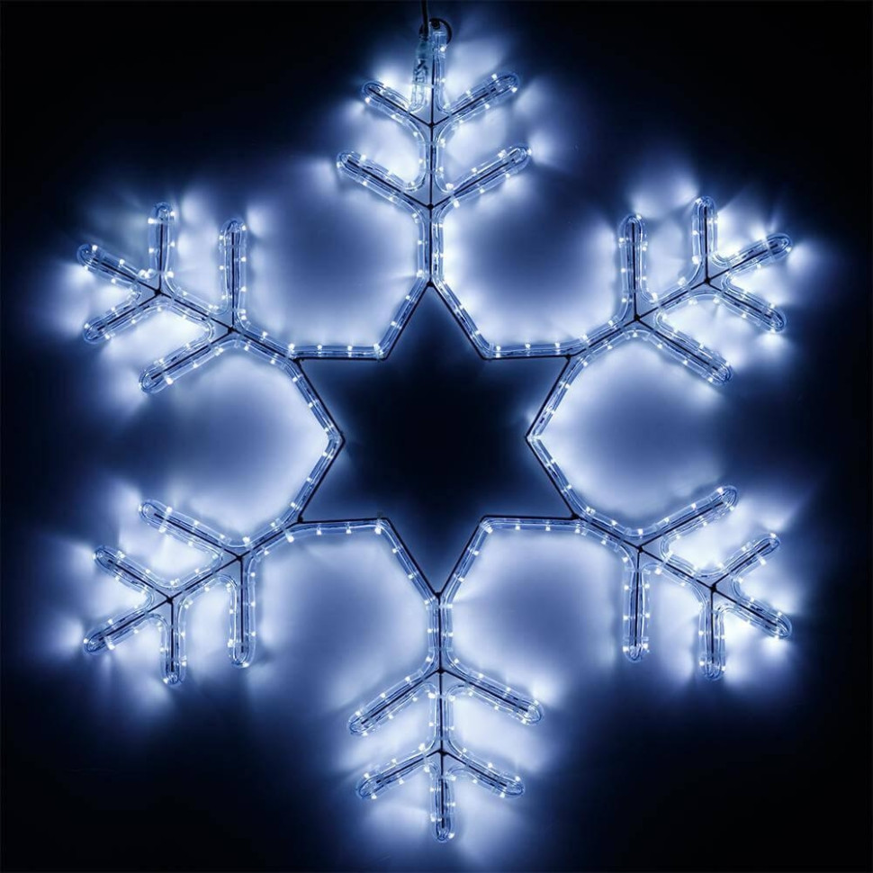 Светодиодная фигура Снежинка холодный свет Ardecoled ARD-Snowflake-M3-920X920-432Led White (25307) светодиодная снежинка ø0 55м синяя дюралайт на металлическом каркасе ip54