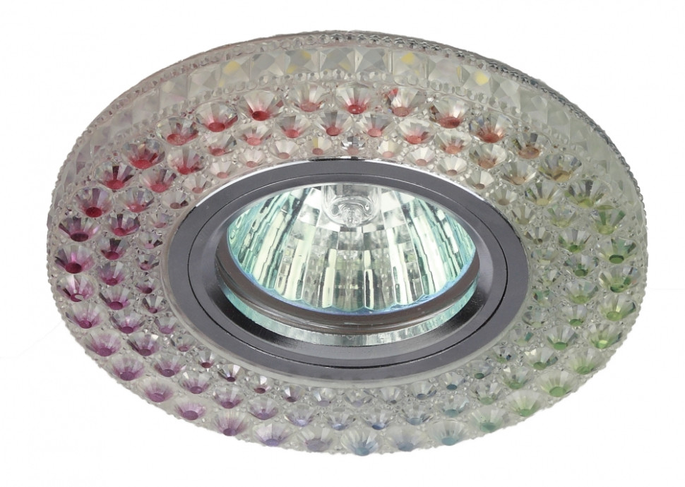 Встраиваемый светильник cо LED подсветкой Эра DK LD15 SL RGB/WH (Б0028081), цвет хром - фото 1