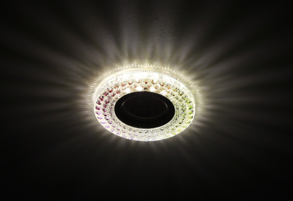 Встраиваемый светильник cо LED подсветкой Эра DK LD15 SL RGB/WH (Б0028081), цвет хром - фото 3