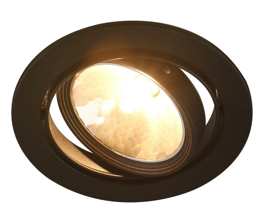 Встраиваемый светильник с лампочками. Комплект от Lustrof. №132264-616259, цвет черный - фото 1
