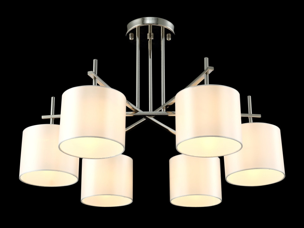 Потолочная люстра с лампочками CRYSTAL LUX SERGIO PL6 NICKEL+Lamps, цвет никель SERGIO PL6 NICKEL+Lamps - фото 3