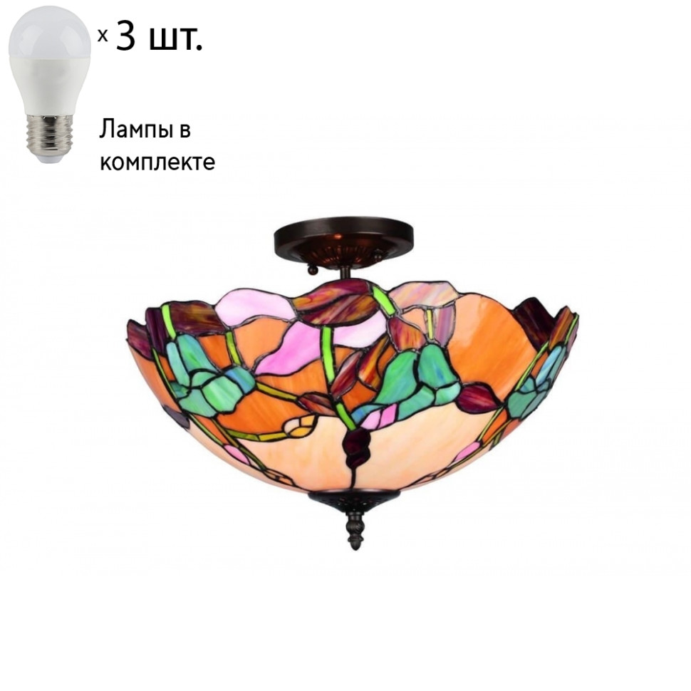 Люстра потолочная с лампочками Omnilux OML-80907-03+Lamps потолочная люстра omnilux caldiero oml 25407 03