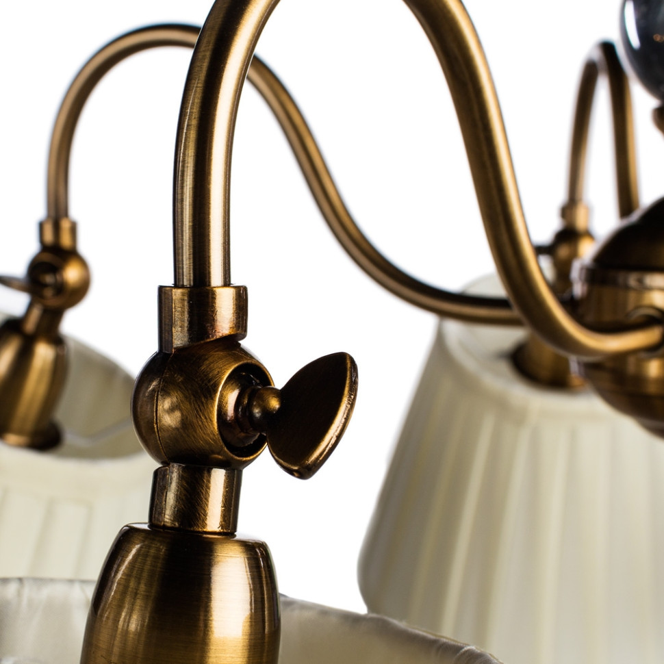 Потолочная люстра Arte Lamp Seville с поддержкой Маруся A1509PL-5PB-М, цвет полированная медь - фото 4