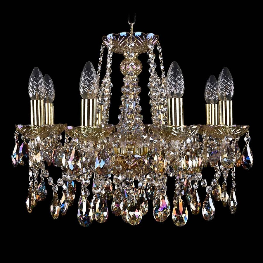 1413/8/165/G/M701 Подвесная люстра Bohemia Ivele Crystal, цвет золотой 1413/8/165 G M701 - фото 1