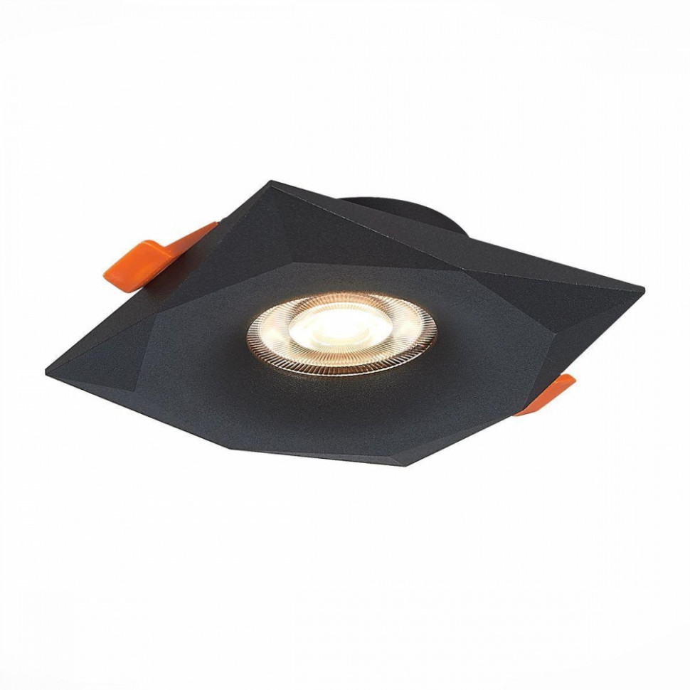 Встраиваемый точечный светильник ST-Luce ST203.408.01, цвет матовый черный - фото 1
